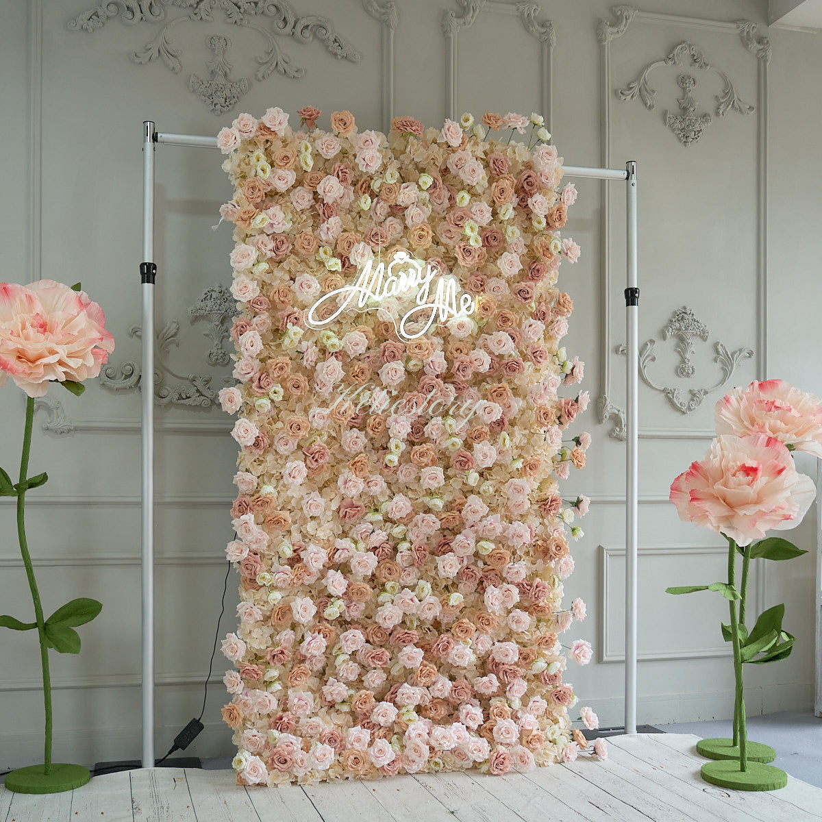 CP SALE Coffee Pink Flower Wall with Stand and Two Free Gifts