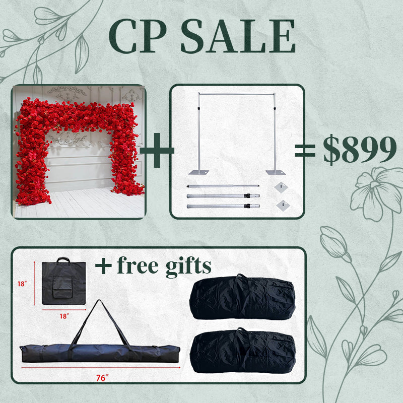 CP SALE Red Roses Flower Arch with Stand and Two Free Gifts