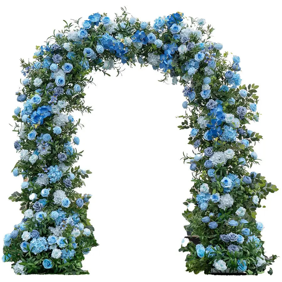 Blue 5D 7.2Ftx8.2Ft Flower Arch For Wedding Party