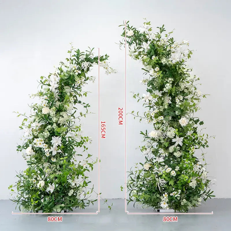 100% handmade, the green flower arch provides a lifelike appearance and is easy to set up.