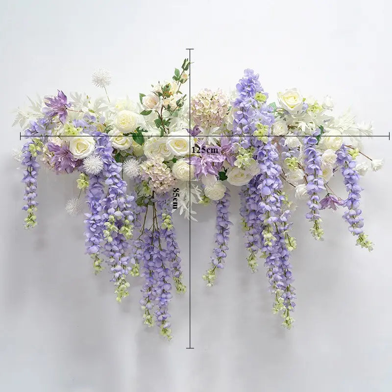 100% handmade, the 4.1ft purple hanging flower set provides a lifelike appearance and is easy to set up. 