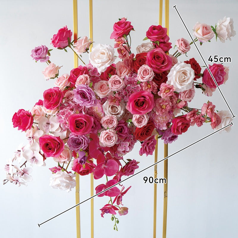 100% handmade, the rose red hanging flower set provides a lifelike appearance and is easy to set up. 