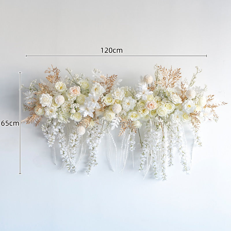 100% handmade, the 3.93ft white hanging flower set provides a lifelike appearance and is easy to set up. 