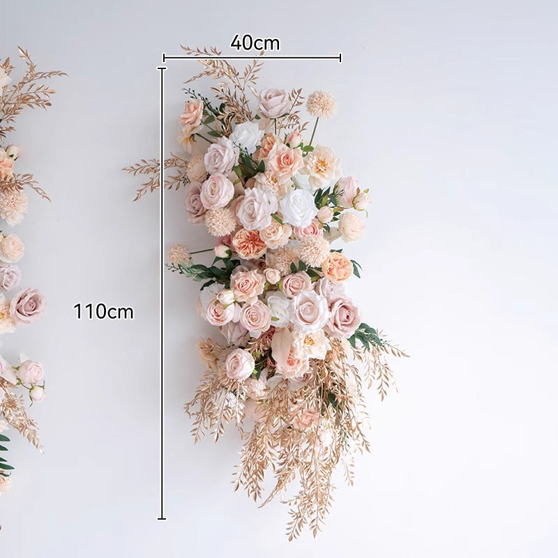 100% handmade, the pink hanging flower set provides a lifelike appearance and is easy to set up. 