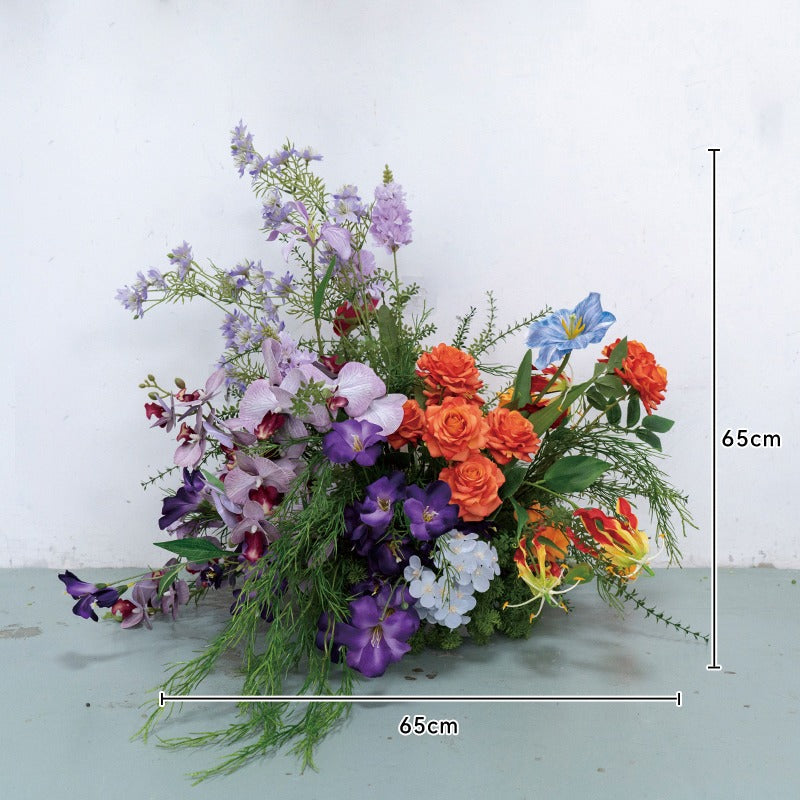 100% handmade, the colorful hanging flower set provides a lifelike appearance and is easy to set up. 