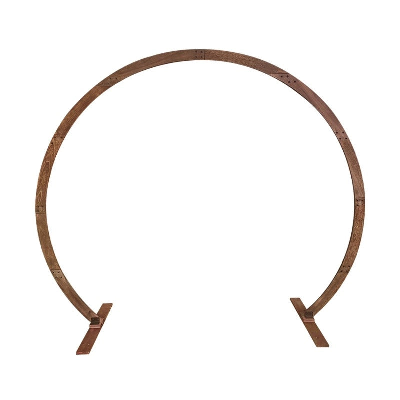 Rustic 6.9ftx7.9ft Round Wooden Wedding Arch Stand for Party