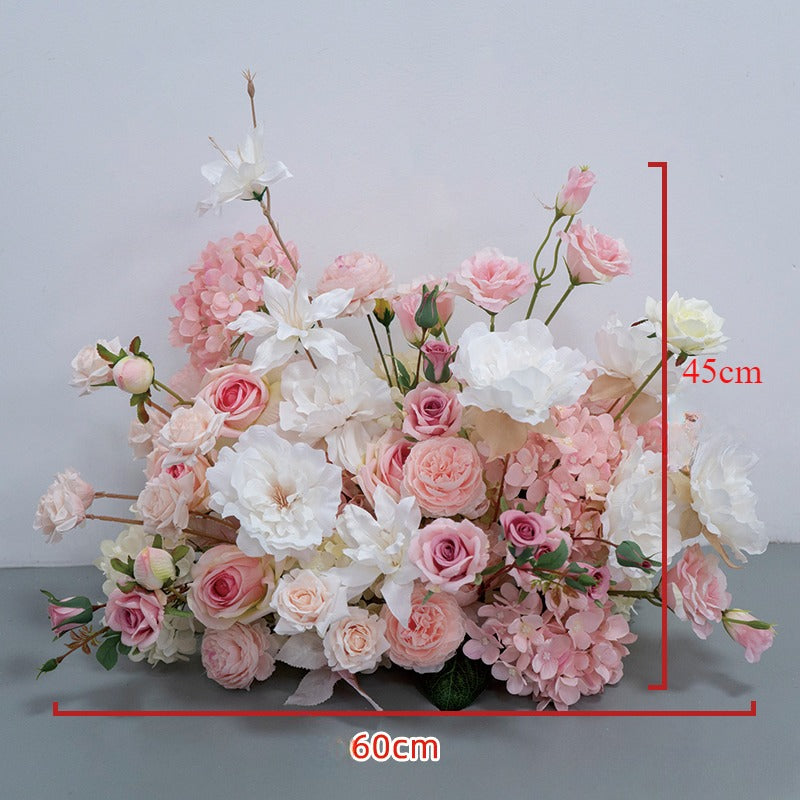 100% handmade, the pink white hanging flower set provides a lifelike appearance and is easy to set up.