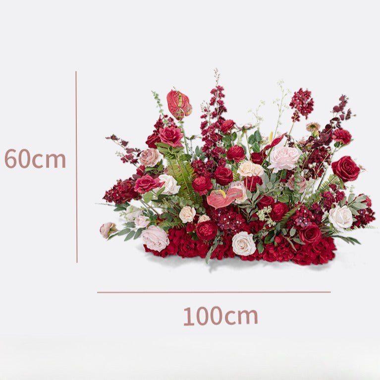 100% handmade, the red pink hanging flower set provides a lifelike appearance and is easy to set up. 