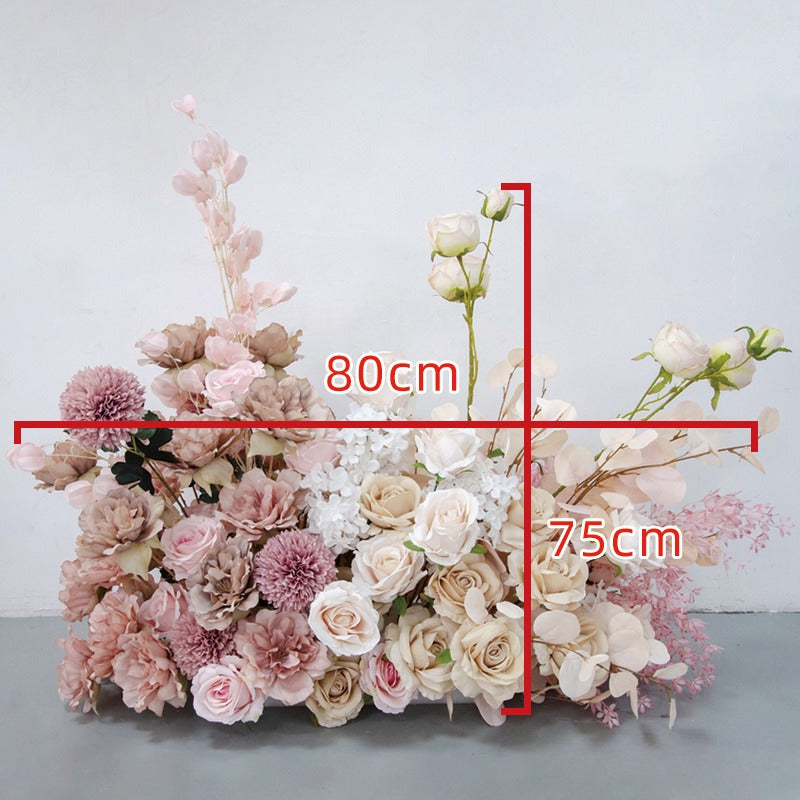 100% handmade, the pink coffee hanging flower set provides a lifelike appearance and is easy to set up. 