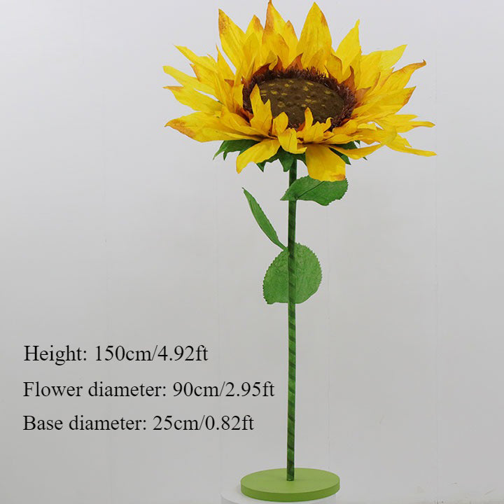 Giant Paper Sunflower Handmade Floral Set for Event Party Decor