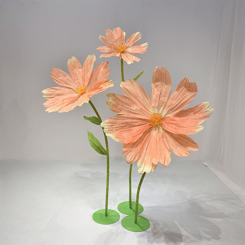 Set of 3 Giant Paper Daisy Flower Handmade Floral Set for Wedding Party Decor