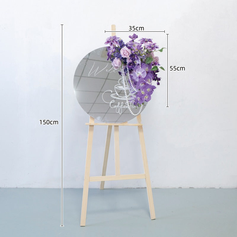 100% handmade, the purple mirror flower arrangement provides a lifelike appearance and is easy to set up. 