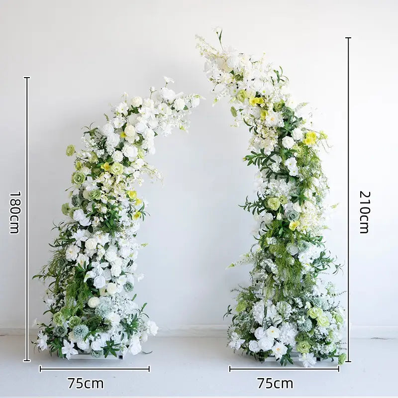100% handmade, the white green flower arch provides a lifelike appearance and is easy to set up.