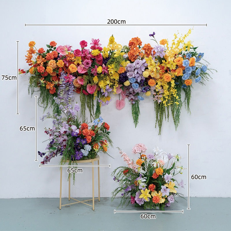 100% handmade, the colorful hanging flower set provides a lifelike appearance and is easy to set up. 