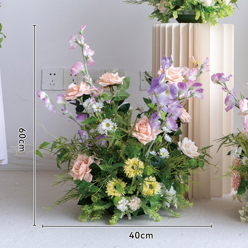 100% handmade, the garden flower hanging flower set provides a lifelike appearance and is easy to set up.