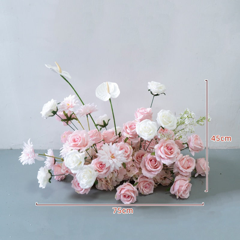 100% handmade, the white pink hanging flower set provides a lifelike appearance and is easy to set up. 