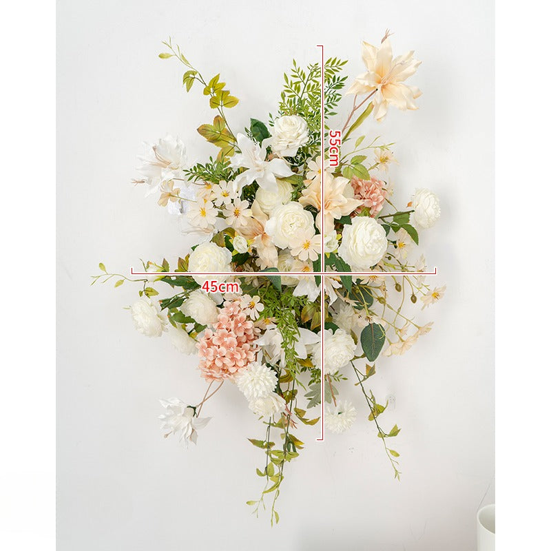 100% handmade, the pink white hanging flower set provides a lifelike appearance and is easy to set up. 