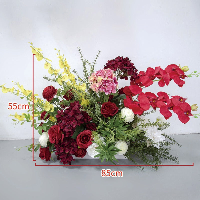 100% handmade, the red green hanging flower set provides a lifelike appearance and is easy to set up. 