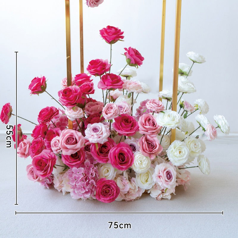 100% handmade, the rose red hanging flower set provides a lifelike appearance and is easy to set up. 