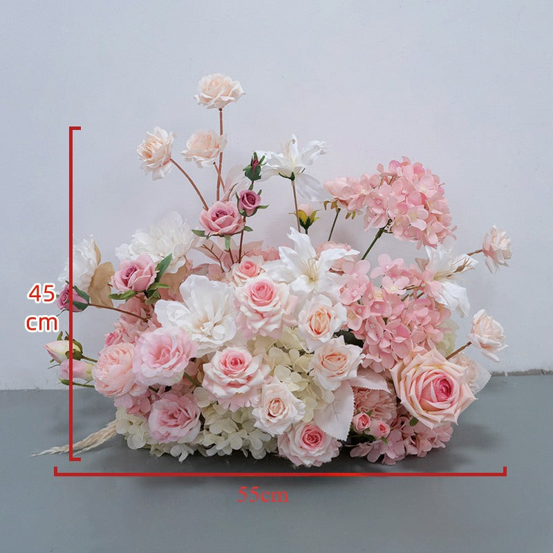 100% handmade, the pink white hanging flower set provides a lifelike appearance and is easy to set up.