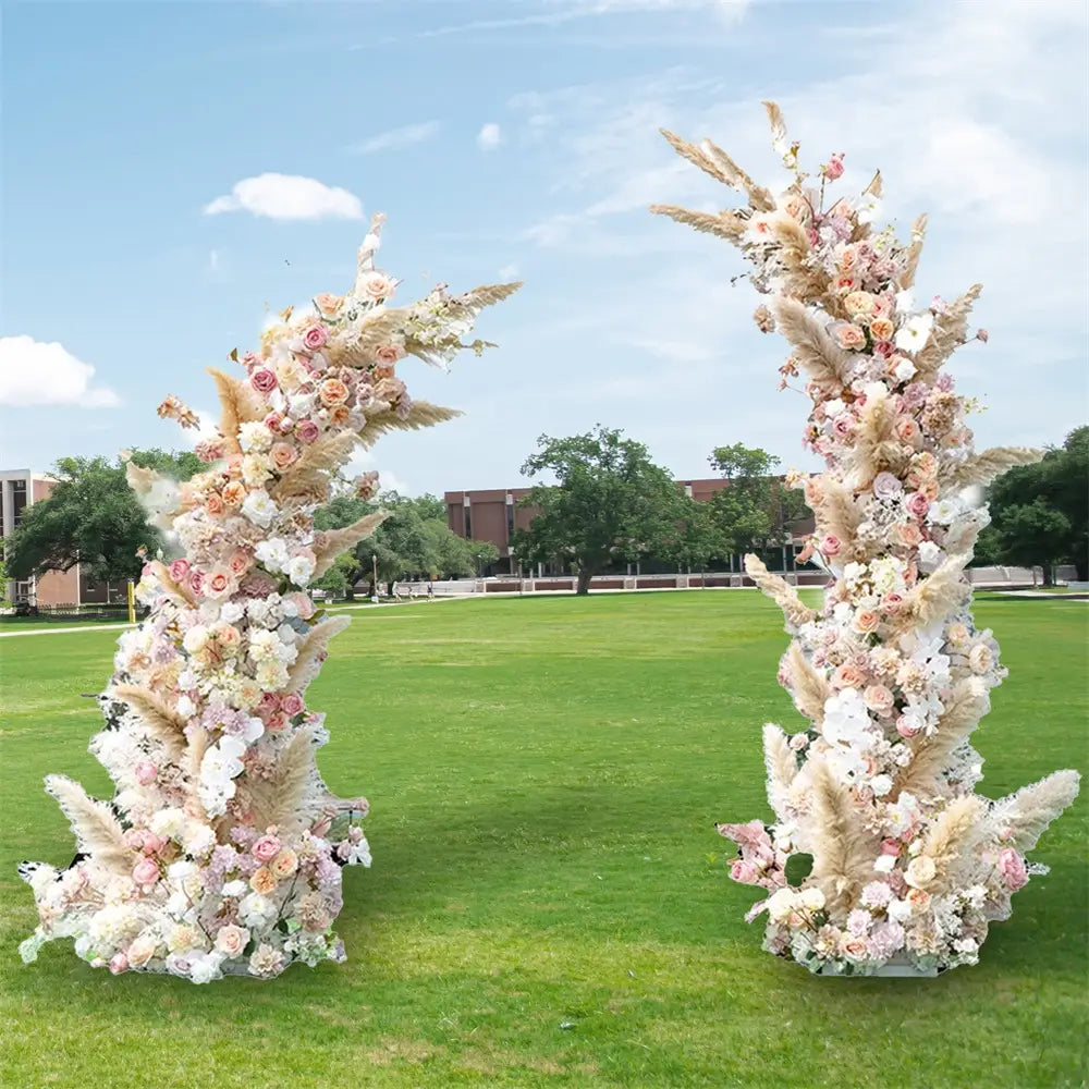 100% handmade, the cream white floral pillar provides a lifelike appearance and is easy to set up. 