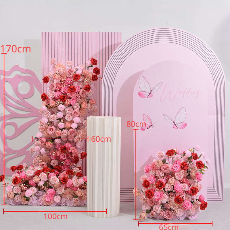 Rose Pink Wedding Background Stage Decoration - KetieStory