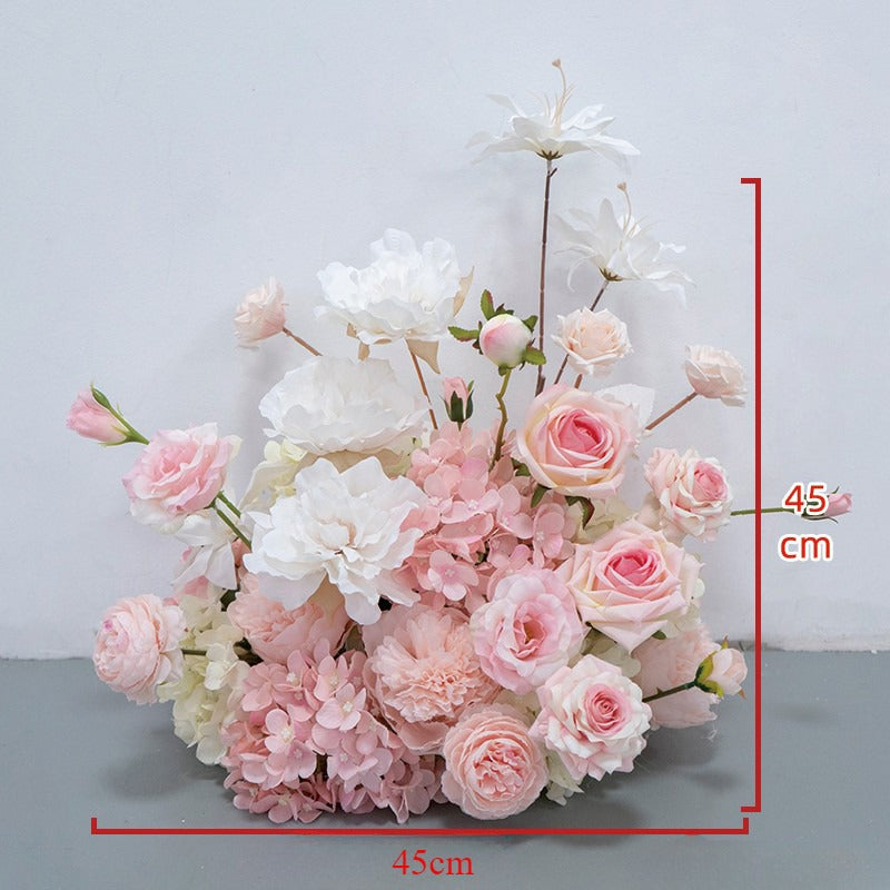 100% handmade, the pink white hanging flower set provides a lifelike appearance and is easy to set up.