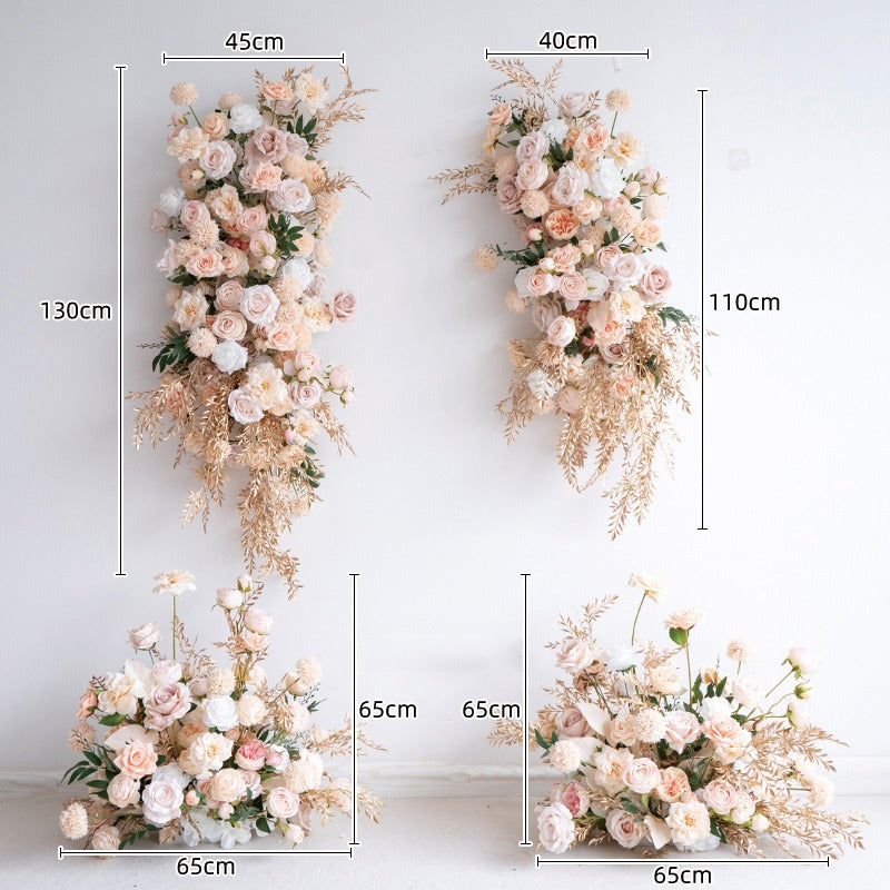 100% handmade, the pink hanging flower set provides a lifelike appearance and is easy to set up. 