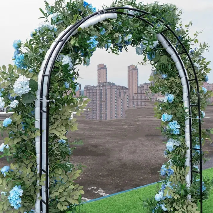 Blue 5D 7.2Ftx8.2Ft Flower Arch For Wedding Party