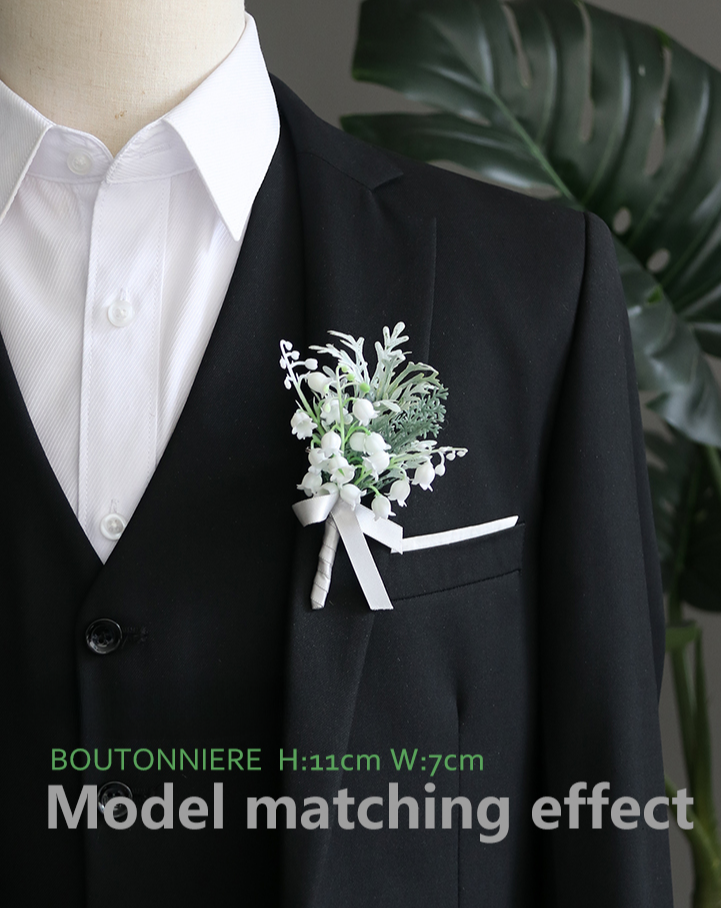 Corsages Green White Series for Wedding Party Proposal Decor - KetieStory