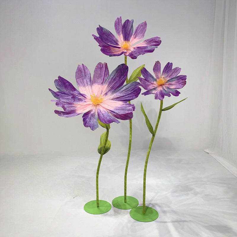 Set of 3 Giant Paper Daisy Flower Handmade Floral Set for Wedding Party Decor