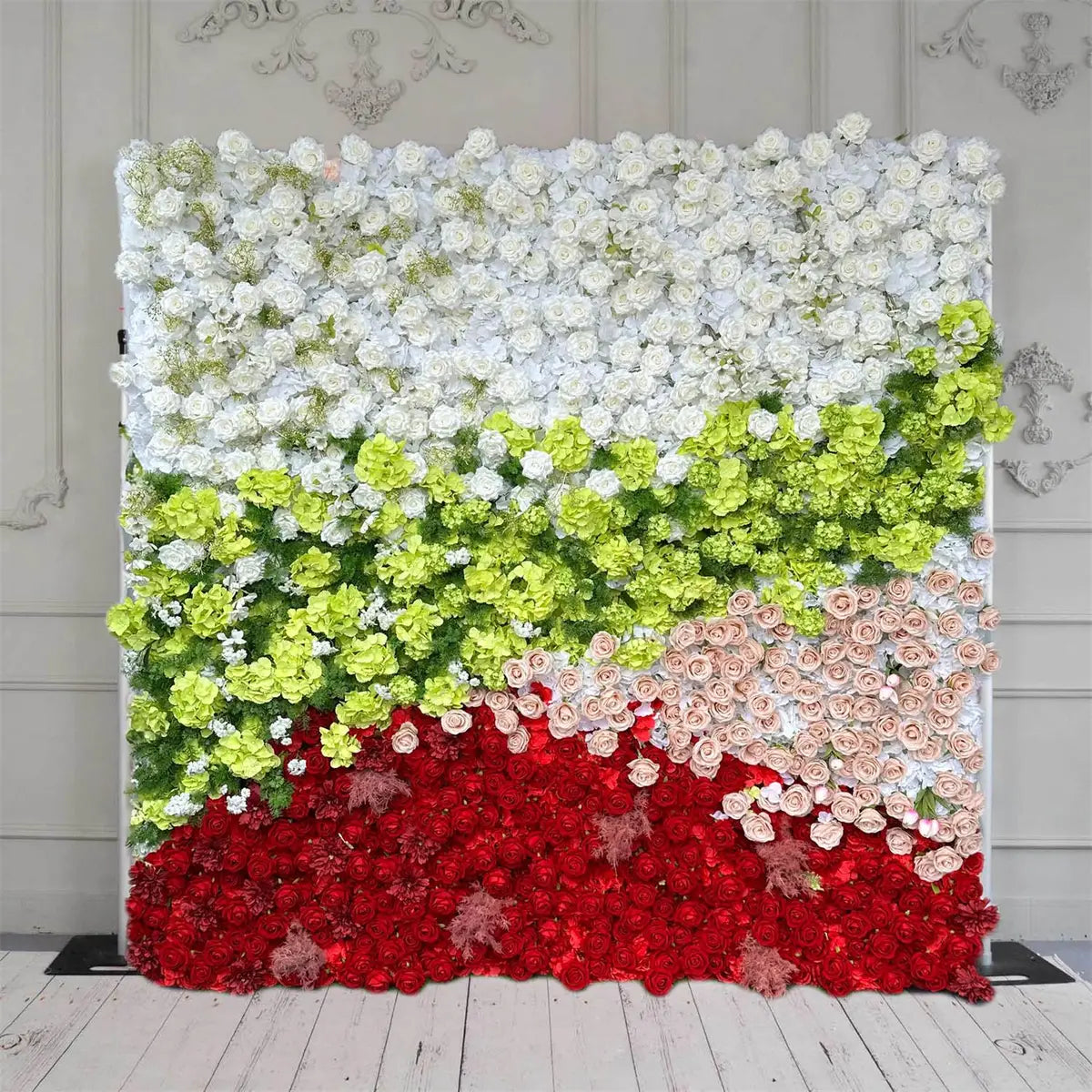 Crafted for realism, the 3D colorful irregular pattern flower wall boasts a fabric backing and fade-resistant colors.