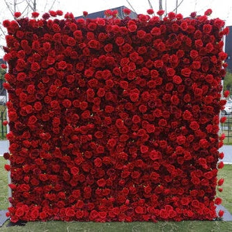 Crafted for realism, red rose flower wall boasts a fabric backing and fade-resistant colors.