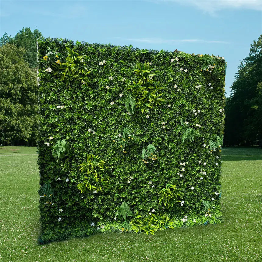 100% handmade, the 3D green rainforest flower wall provides a lifelike appearance and is easy to set up. 