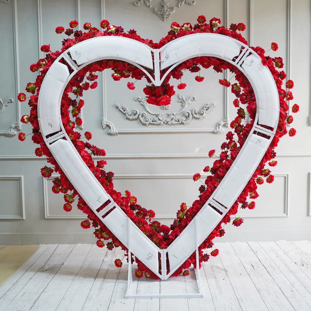 Flower Arch Heart Shaped Roses Proposal Wedding Decor Set - KetieStory