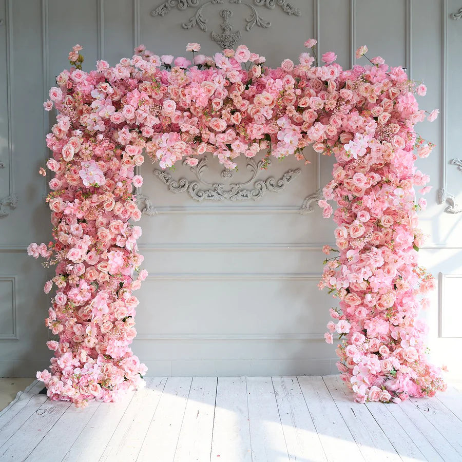 CP SALE Flower Arch 5D Pink Roses with Stand and Two Free Gifts