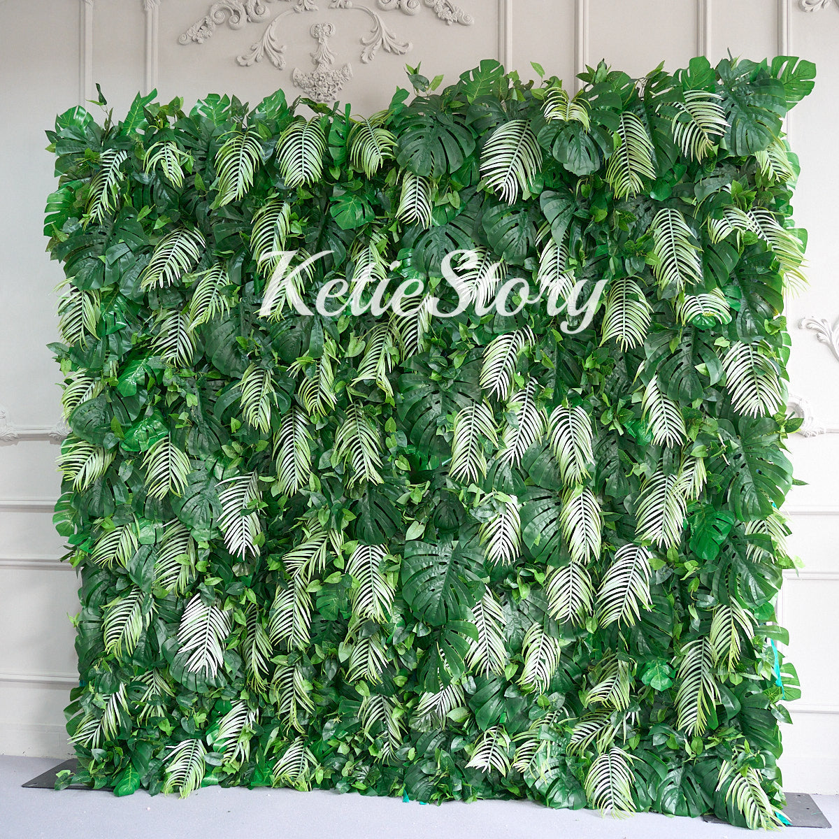 RTS Flower Wall 3D Rainforest Fabric Rolling Up Curtain Floral Backdrop Wedding Party Proposal Decor