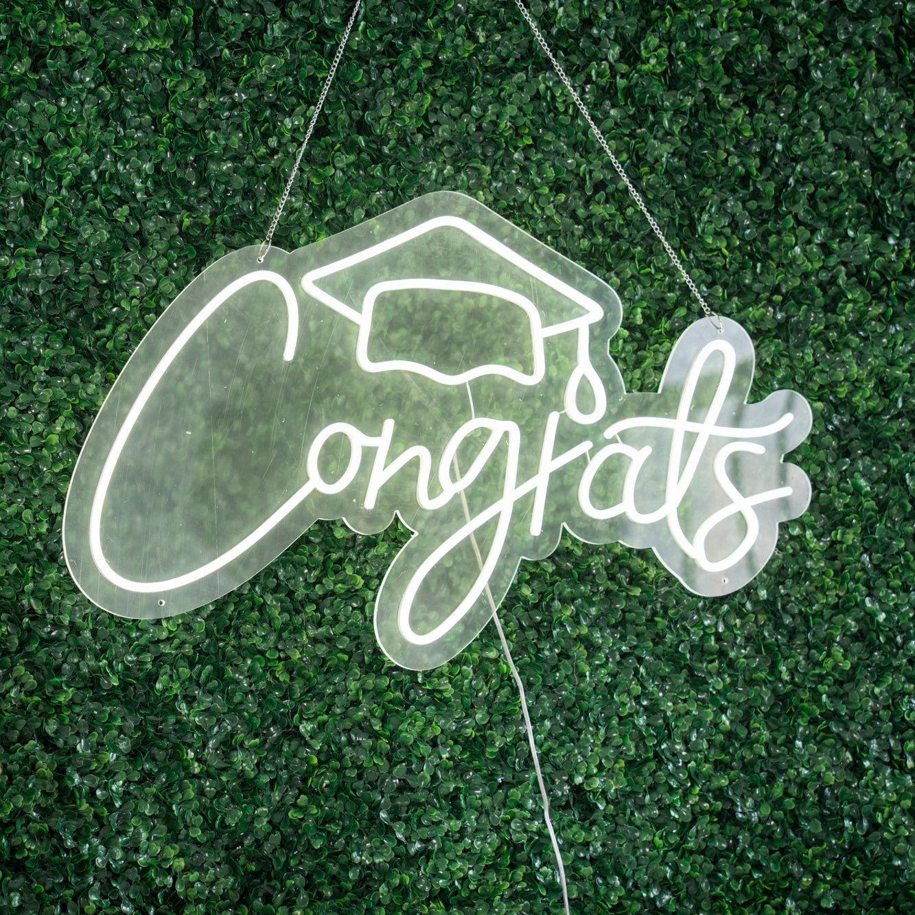 Congrats Neon Sign Acrylic Plate for Graduation Wedding Party Decor - KetieStory