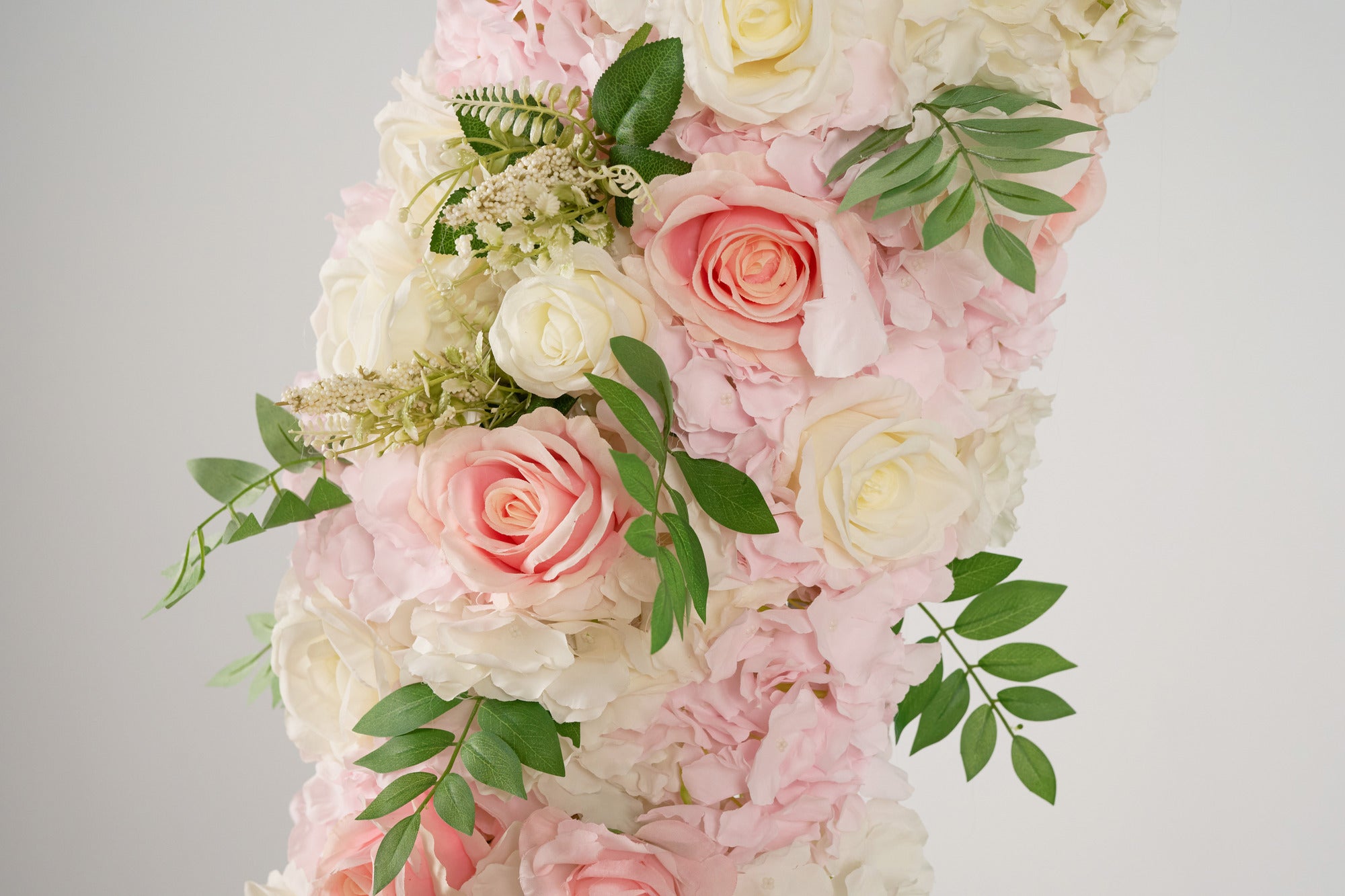 Flower Arrangement Wedding Background Arch Heart Shaped Flower Row Champagne - KetieStory