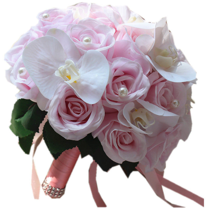 Bridal Bouquet Kate Rose in White & Pink Series for Wedding Party Proposal - KetieStory