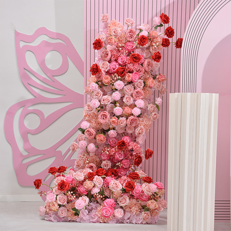 Rose Pink Wedding Background Stage Decoration - KetieStory