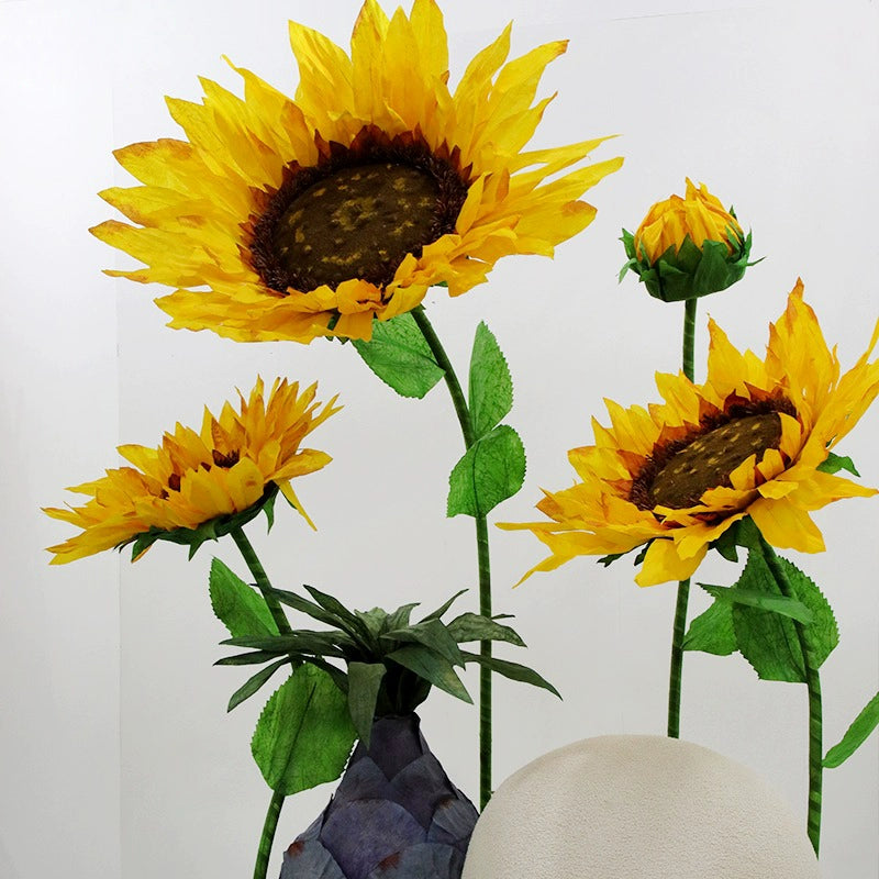 Giant Paper Sunflower Handmade Floral Set for Event Party Decor