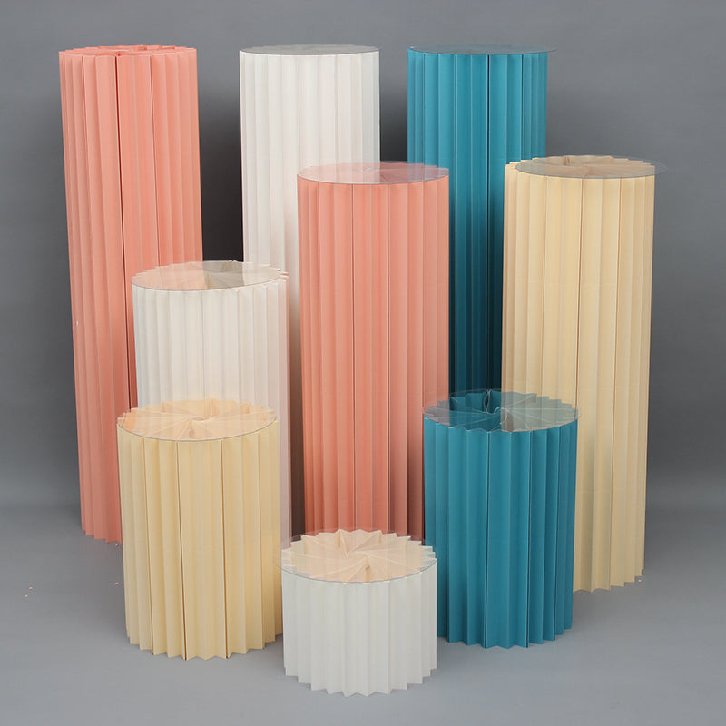 Round Stand Origami Cylindrical Dessert Table Folding Roman Column Party Stage Decoration - KetieStory