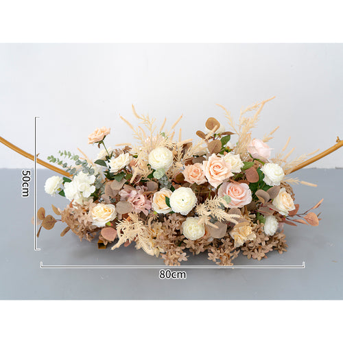 Fall Champagne Rose Row Arch  for Wedding Party Decor Proposal - KetieStory