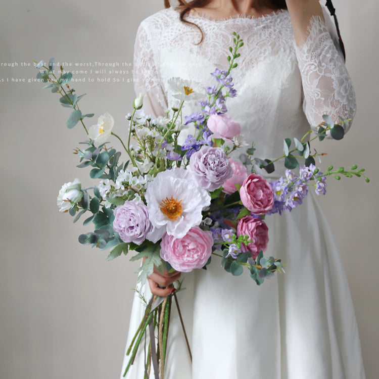Bridal Bouquet Taro Purple for Wedding Party Proposal - KetieStory