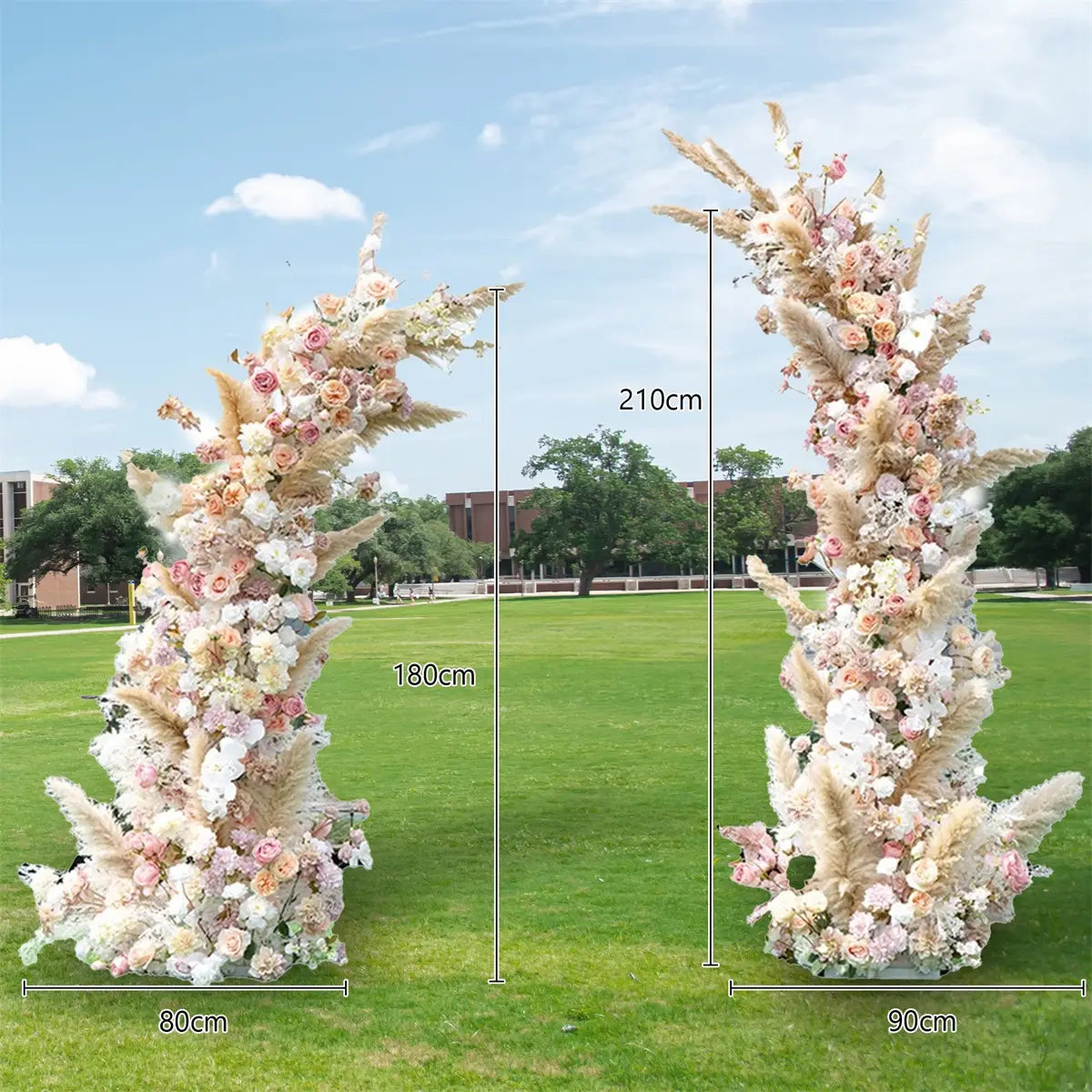 100% handmade, the cream white floral pillar provides a lifelike appearance and is easy to set up. 