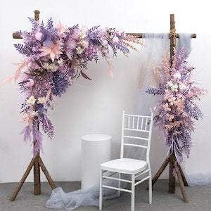 Purple Triangular Hanging Flower for Wedding Party Decor Proposal - KetieStory