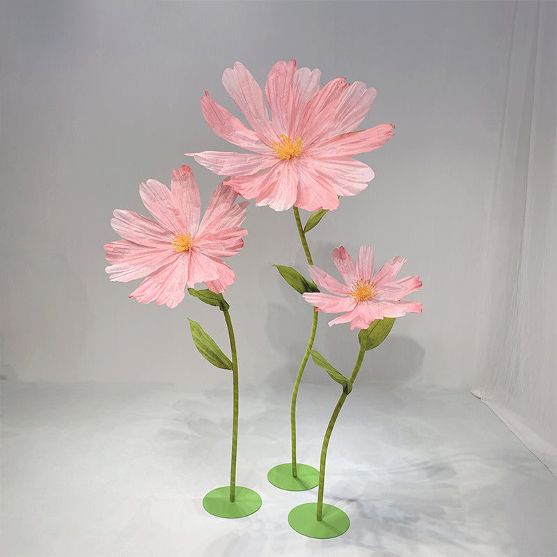 Set of 3 Giant Paper Daisy Flower Handmade Floral Set for Wedding Party Decor