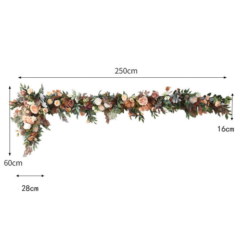 Autumn Orange Flower Art Wall Hanging Corner Flower for Wedding Party Decor - KetieStory