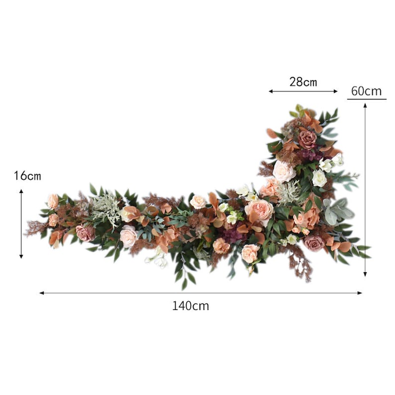 Autumn Orange Flower Art Wall Hanging Corner Flower for Wedding Party Decor - KetieStory